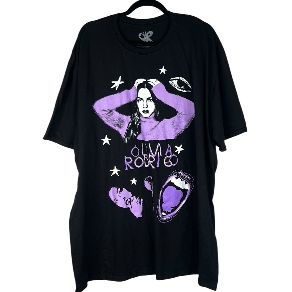 Olivia Rodrigo Black White & Purple Concert Band T-Shirt Size 3X New without tag
